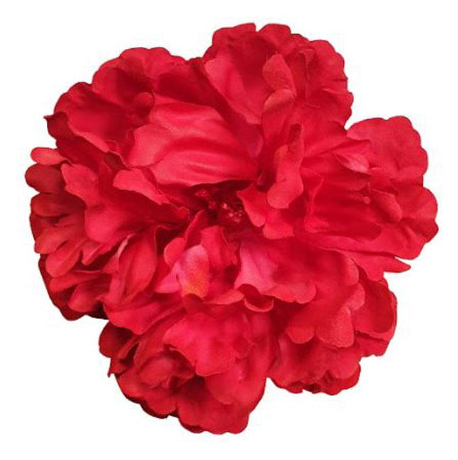 Flor Peonía Grande París Color Roja. 16cm